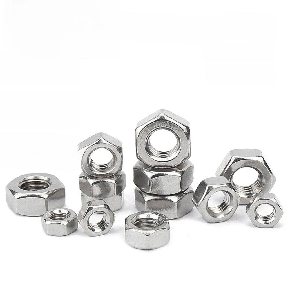 Yiqianyuan DIN934 GB6170 UNC/UNF/BSW filetage SUS304 écrous hexagonaux en acier inoxydable 0 # -12 # 1/4'' à 3/4'