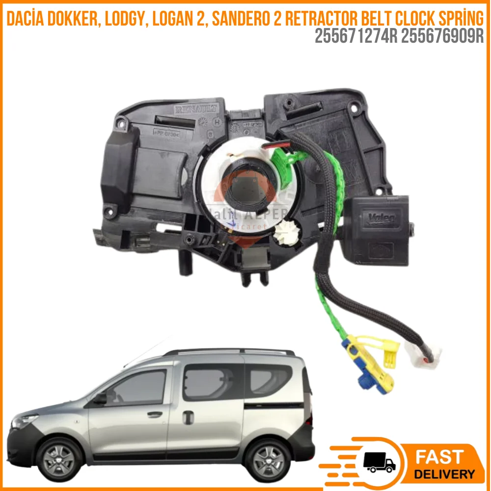 

For Dacia Dokker, Lodgy, Logan 2, Sandero 2 Retractor Belt Clockspring 255671274R 255676909R fast shipping parts