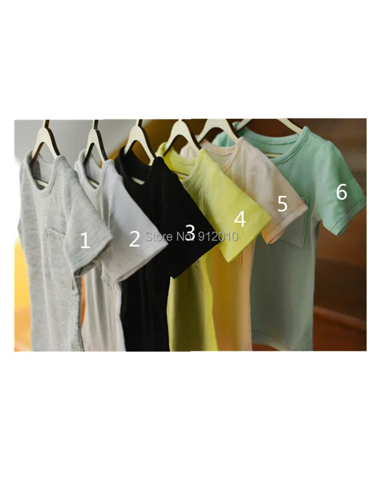 Multicolor Basic Pocket T-shirt for BJD 1/6 YOSD 1/4 MSD 1/3 SD10 SD13 SD17 Uncle Doll clothes Customized CMB82