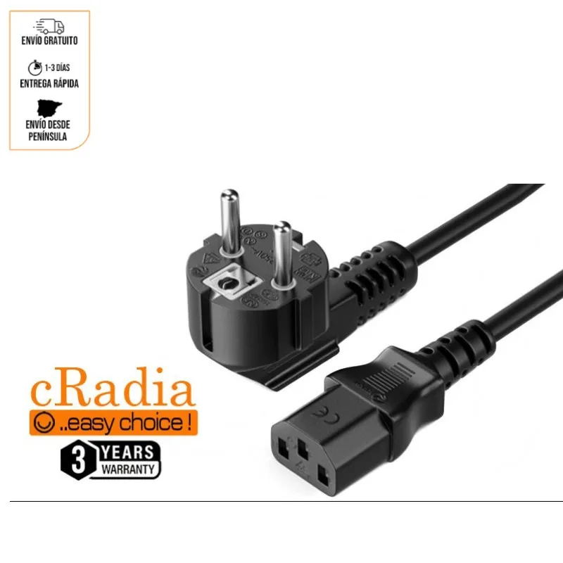 Schuko PC Power Cable - IEC Cradia