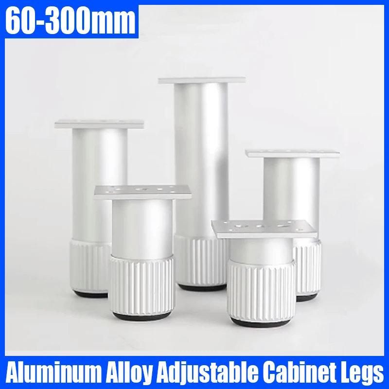 1PCS 60-300mm Aluminum Alloy Adjustable Cabinet Legs Furniture Legs Cabinet Table Sofa Bed Feet Furniture Support Feet Hardware