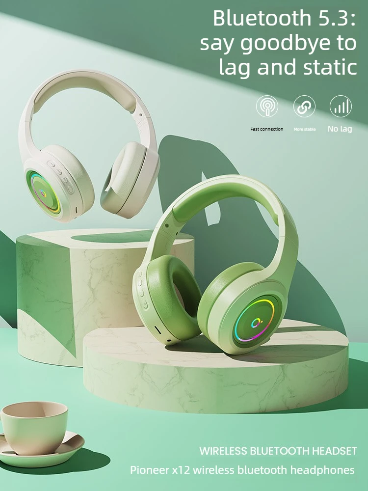 

X12 Wireless Bluetooth Headphone Low Latency Gaming Headphones 7.1 Surround Sound Headset Bluetooth Earphones for Laptop PS4/5