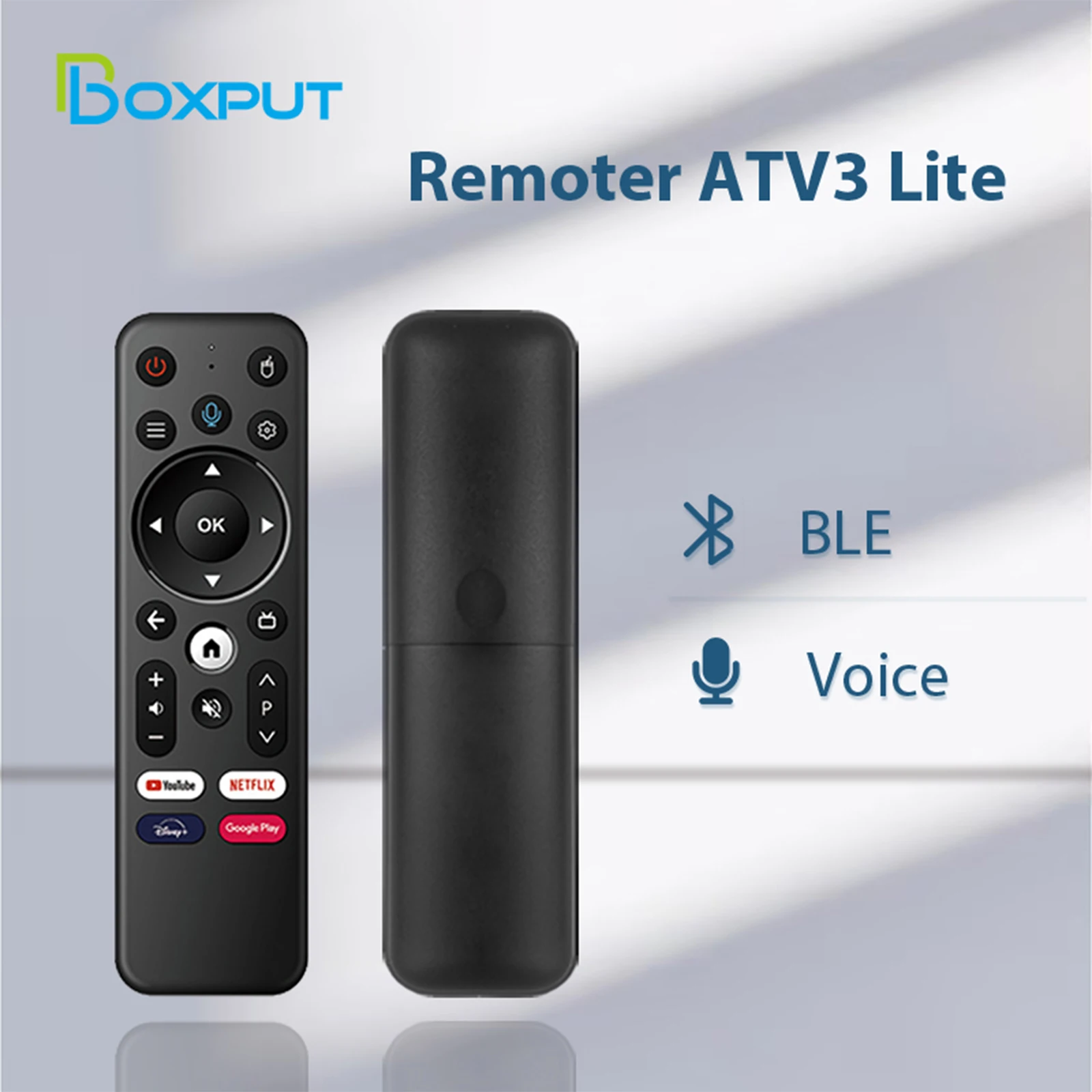 BOXPUT Remoter ATV3 Lite Wireless BT Voice Remote Controller Only Support Pairings with iATV Q3 Android TV Stick