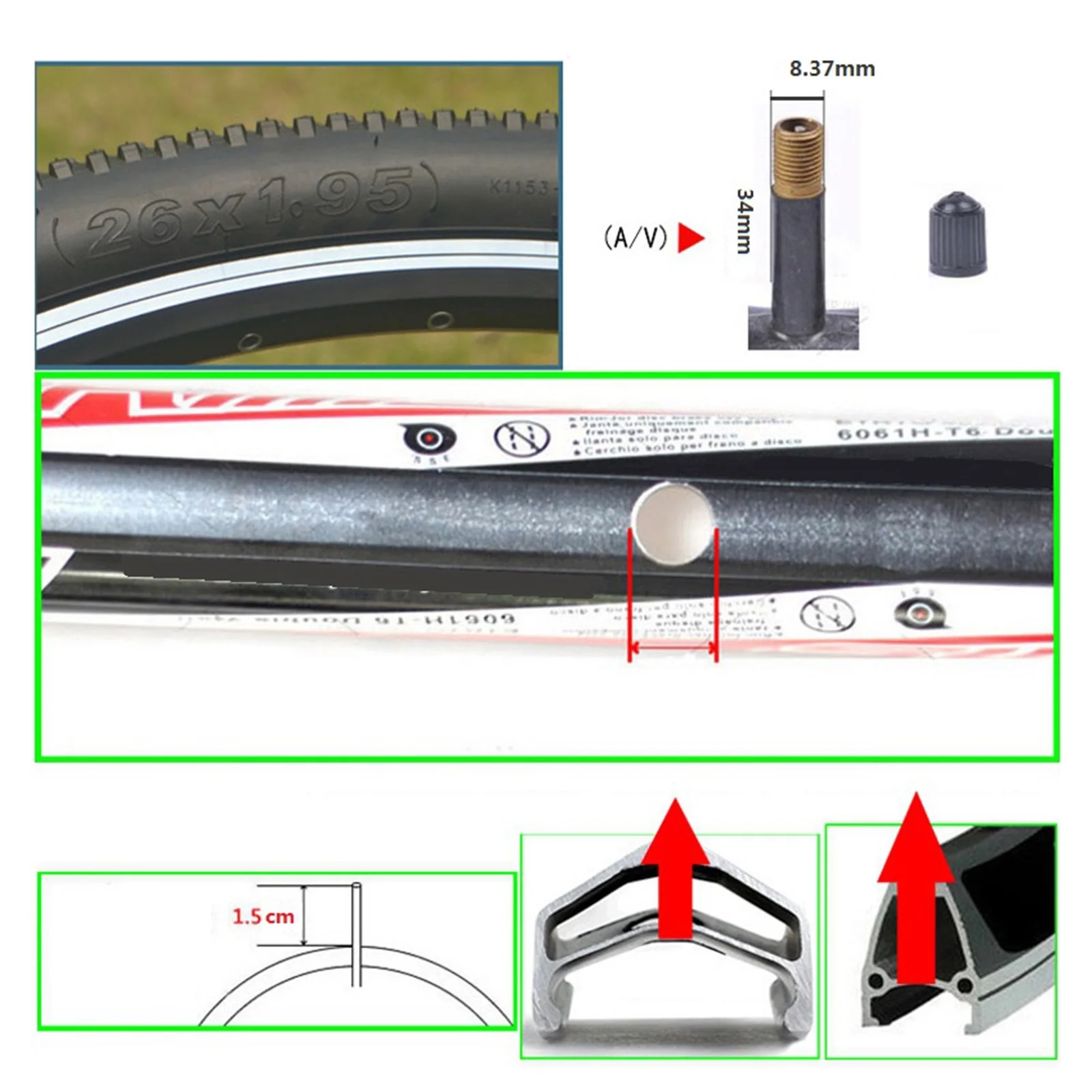 16/12/20/26\'\' 700c Schrader Valve   Tire Repair Tubes Bike Inner Tube Bicycle Tire Puncture Repair Replacement