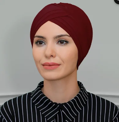 Hijab Turban Hat 2021 New Inner Caps for Women Muslim Stretch Islamic Indian Arab Wrap Head Scarf Trendy Scarf Cap headdress