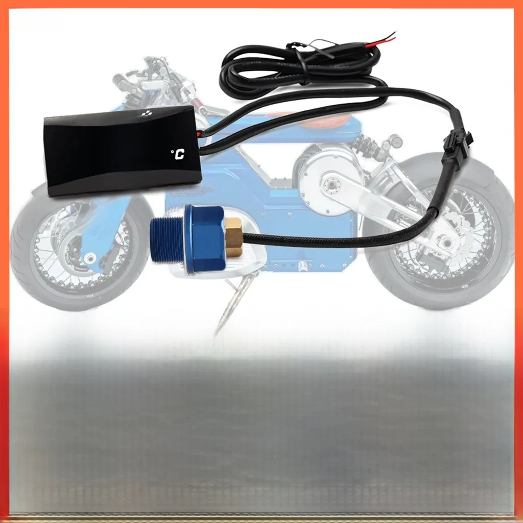 KOSO Wskaźnik temperatury oleju Motocykl Uniwersalny czujnik temperatury oleju LCD Cyfrowy ekran Mini miernik — zdjęcie 2