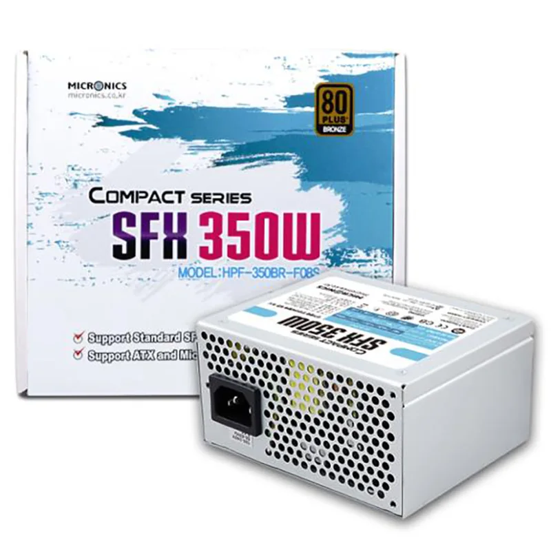 MICRONICS Compact SFX 350W 80Plus Bronze (White)