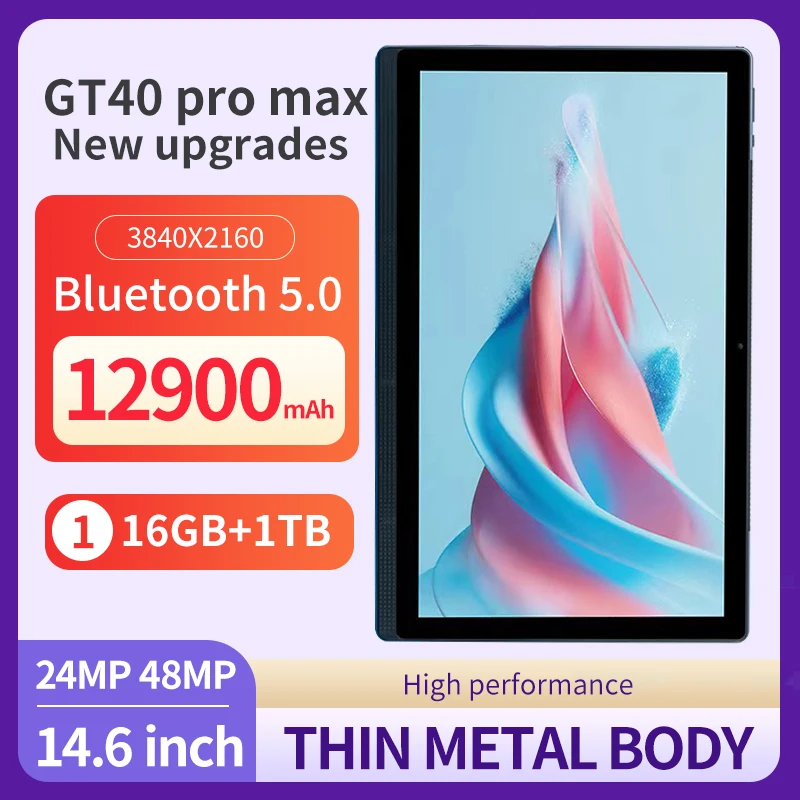 5G 2024 New Arrival 14 Inch 10 Core Tablet Android 14 Google Play dual Network GPS Bluetooth WiFi Tablets 20GB RAM 1TB ROM Gift