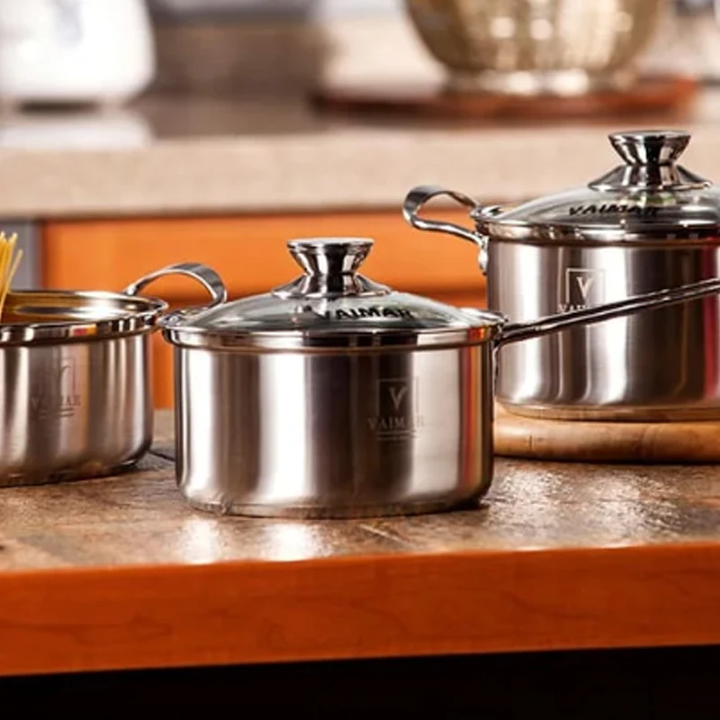 [Vaimar] Weimar Coco 3-Piece Stainless Steel Pot Set (18 Pieces + 20 Types + 26 Types)