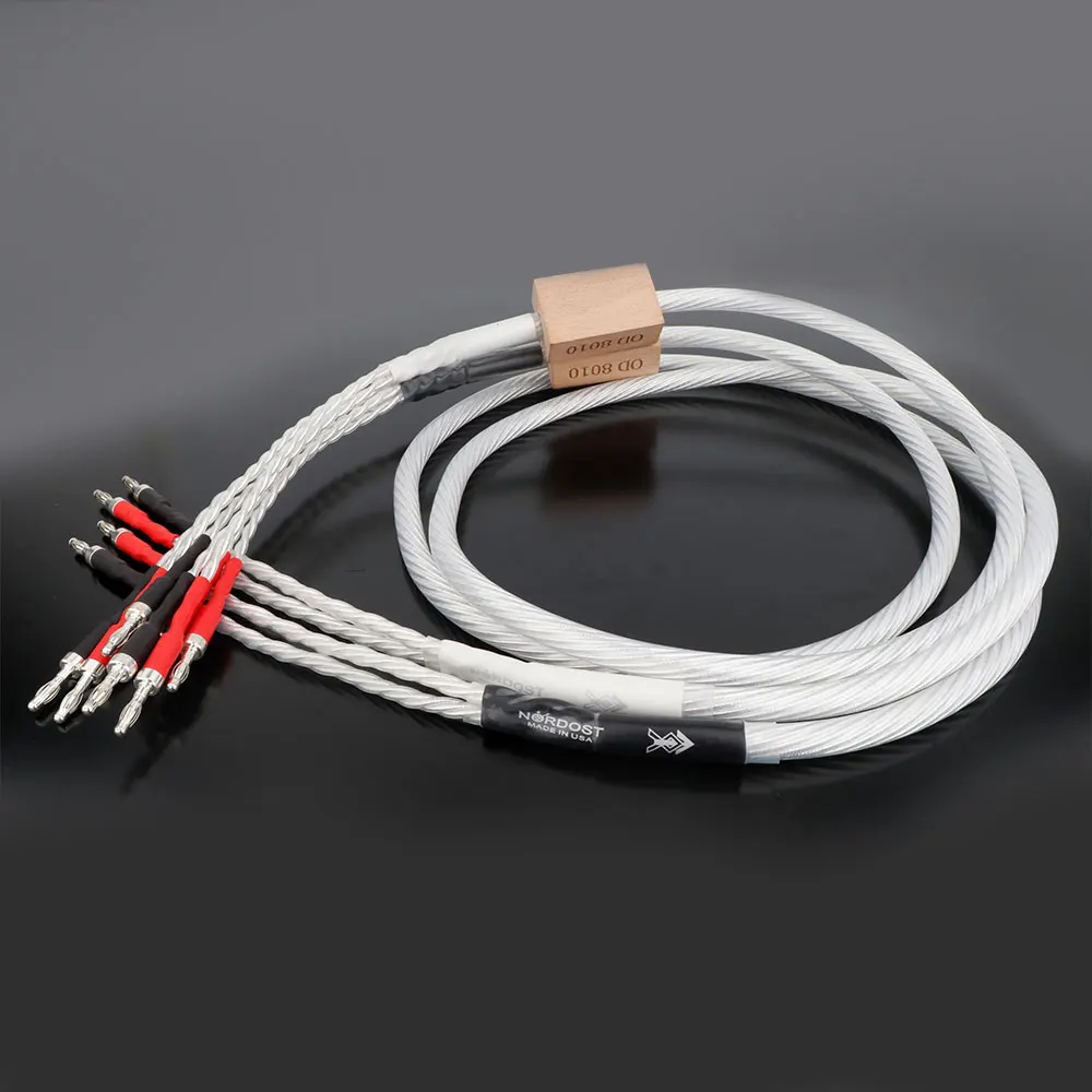 

High Quality Nordost Odin Speaker Cable 2 to 2/4 Speaker Cable Silver Plated Banana Terminal Plugs for Hifi Speaker