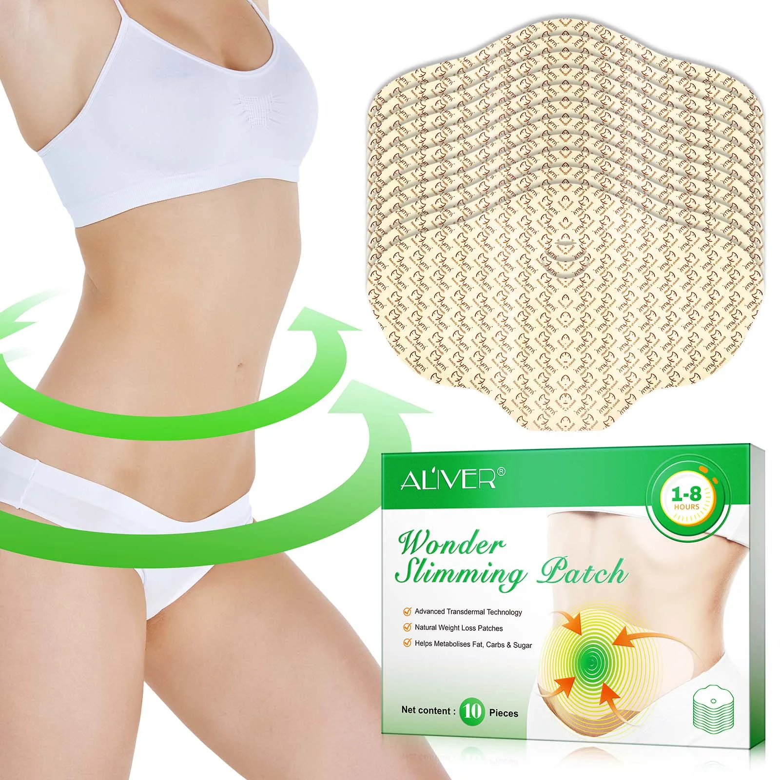 Wonder Slimming Patch Transdermal Natural Weight Loss Patches Help Metabolises Fat Carbs & Sugar Burn and Remove Accumulated Fat