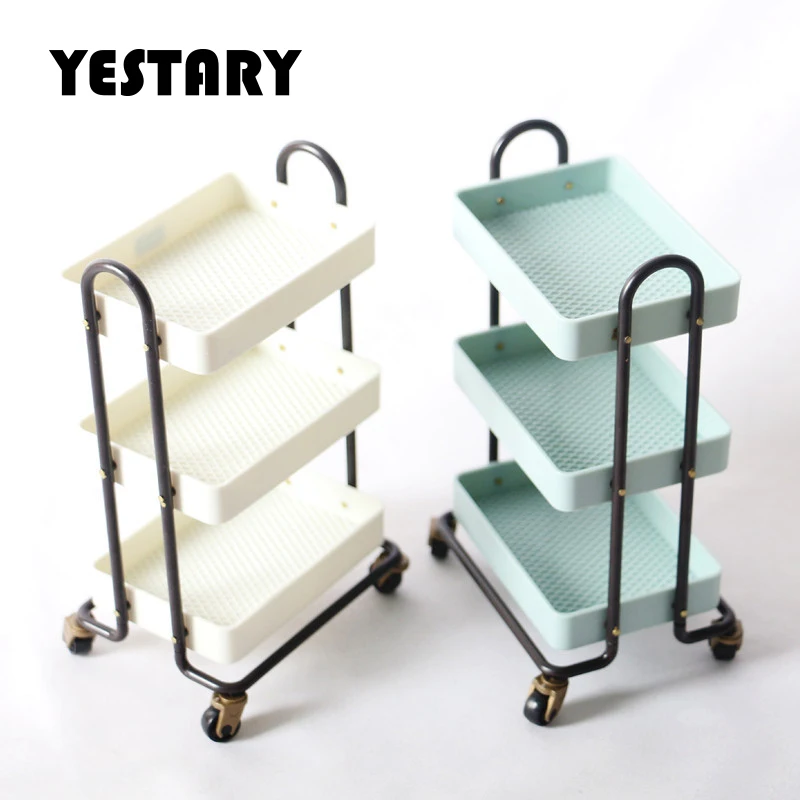 YESTARY Miniature Furniture For Dollhouse Dining Car For BJD 1/6 1/12 Dolls Accessories Cart Furniture For Barbie Blythe Dolls