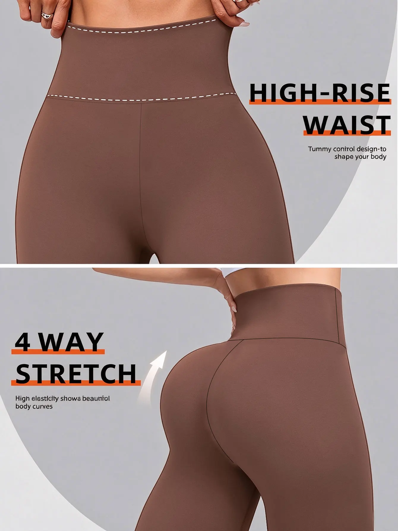 Women's spring and autumn yoga leggings, solid color tight pants with high waist and abdominal control, made of breathable and s