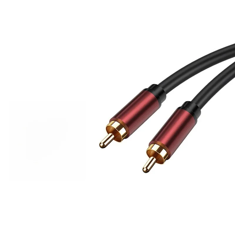 Kable RCA Lotus, kabel koncentryczny AV, kabel audio z wtykami Lotus, profesjonalny kabel sygnałowy do subwoofera i wzmacniacza. — zdjęcie produktu 6