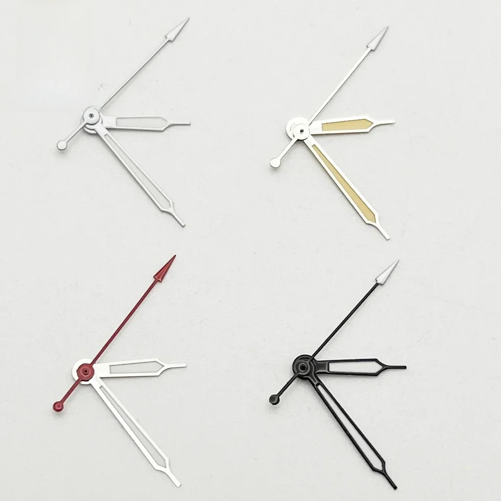 RICHUS Silber/Schwarz/Weiß/Silbergelbe Uhrzeiger grün leuchtend passend für NH34 NH35 NH36 ETA 2824 2836 Miyota 8215-DG Uhrwerk