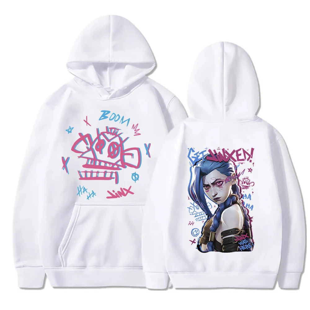 Anime Arcane-Jinx Hoodie Harajuku Man Woman Sweatshirt Pullover Tops