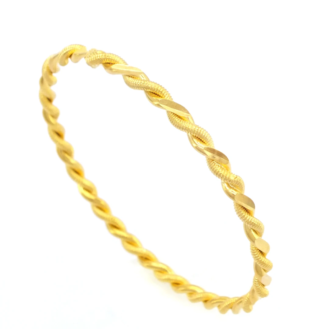 

GoldFashion 4.5mm 22 Carat Gold Plated Adana Burmese Bracelet Bangle Adjustable Cuff Vintage Stainless New Design Stylish Wrist