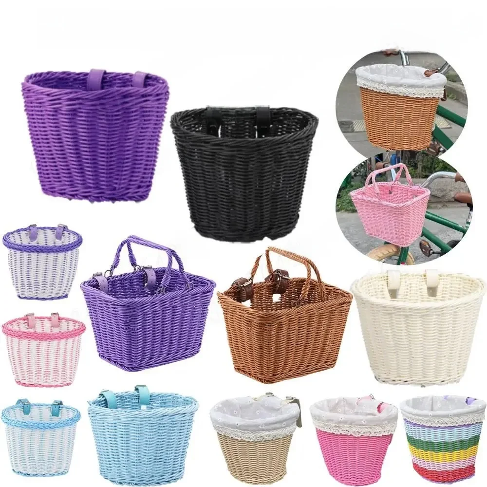 AliExpress Shunmaii Handwoven Bicycle Front Basket Rattan Bicycle Basket Adjustable Bike Handlebar Storage Basket Bike Carrier Bag Cycling Accessori