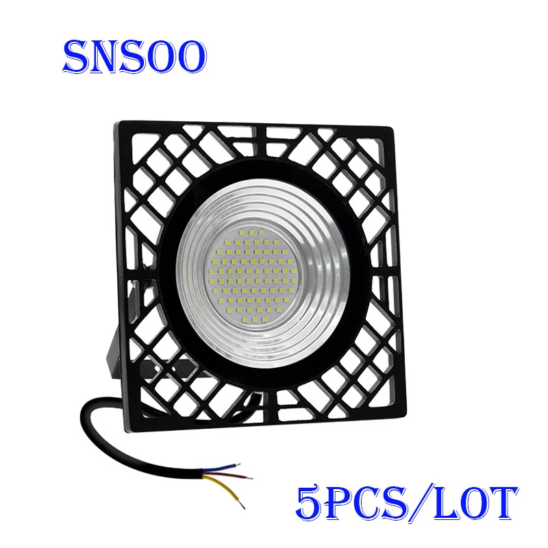 5PCS 50W LED Flood Light AC220V New Microwave Sensor LED Street Lamp IP66 Outdoor Garden Spot