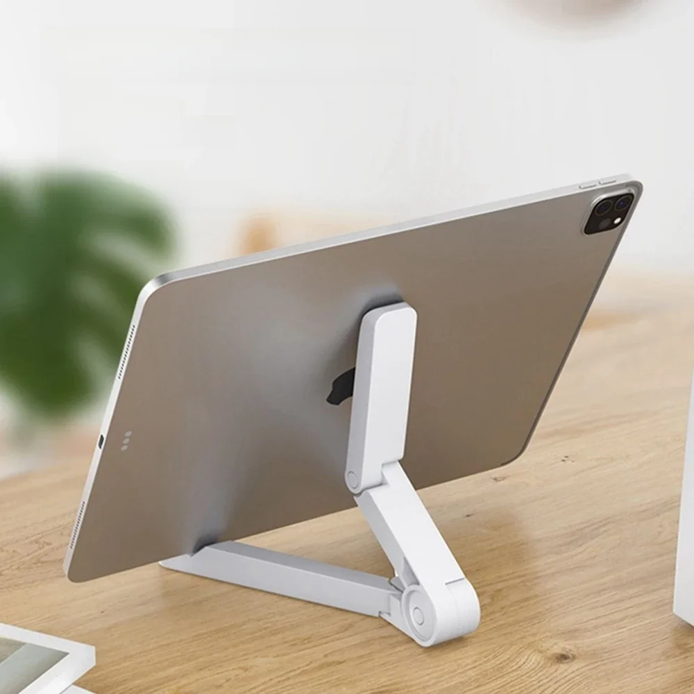 Uniwersalny uchwyt na tablet, podstawka do iPada, składany, prosty, łatwy do przenoszenia, stały uchwyt na telefon komórkowy i tablet, kompatybilny z Samsungiem i Xiaomi. — zdjęcie 2