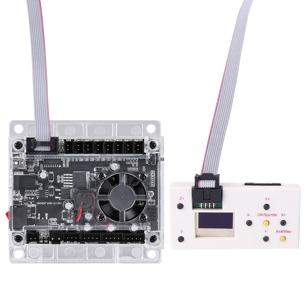 GRBL 3축 제어 보드 1.1 USB 포트 CNC 조각 기계 제어 보드 ABS 케이스 포함 CNC 3018 조각사 밀링 머신 오프라인 컨트롤러용 CNC 오프라인 제어 보드