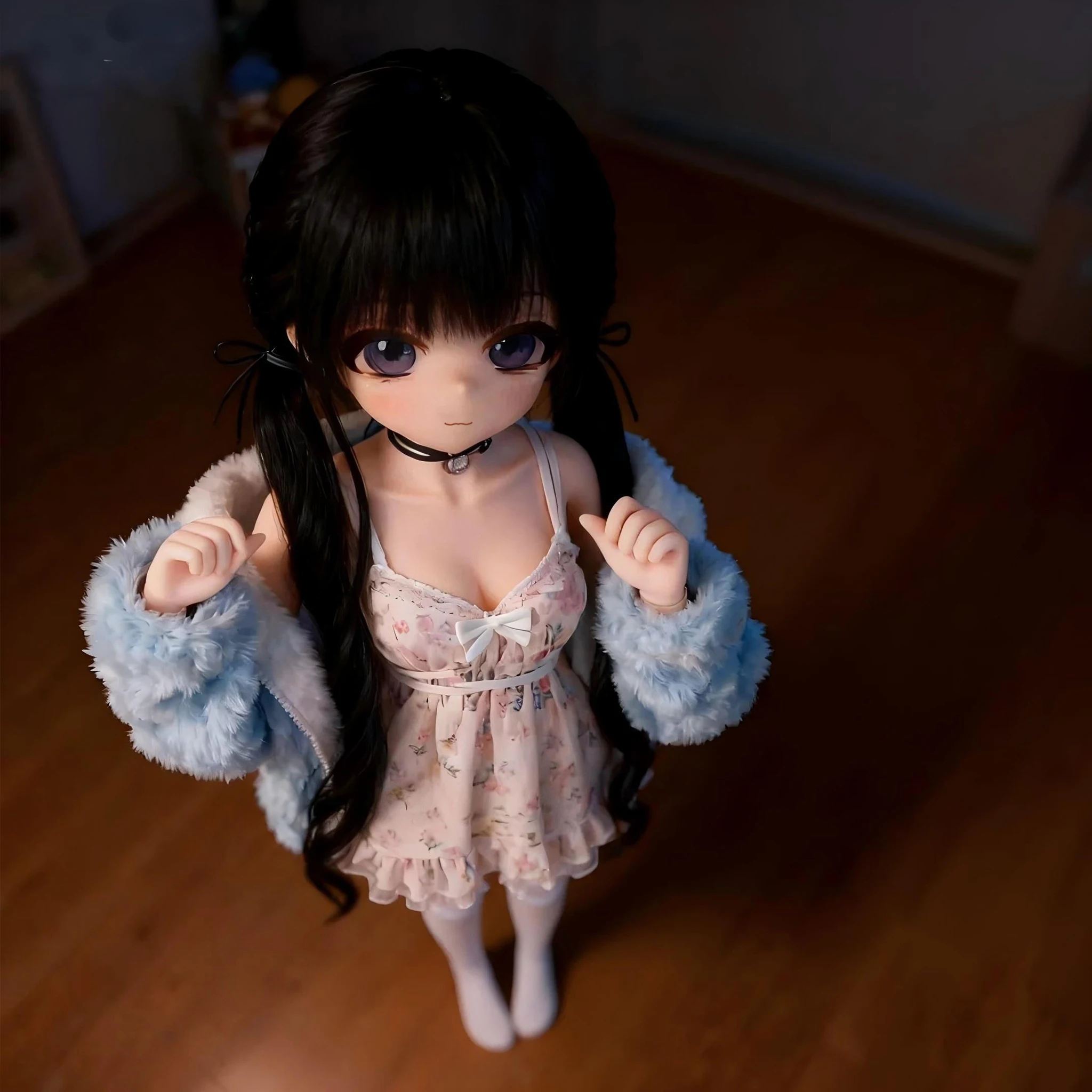 Anime doll, Soft material, with flexible joint positioning, customizable hair color, replaceable, and insertable (no clothes)