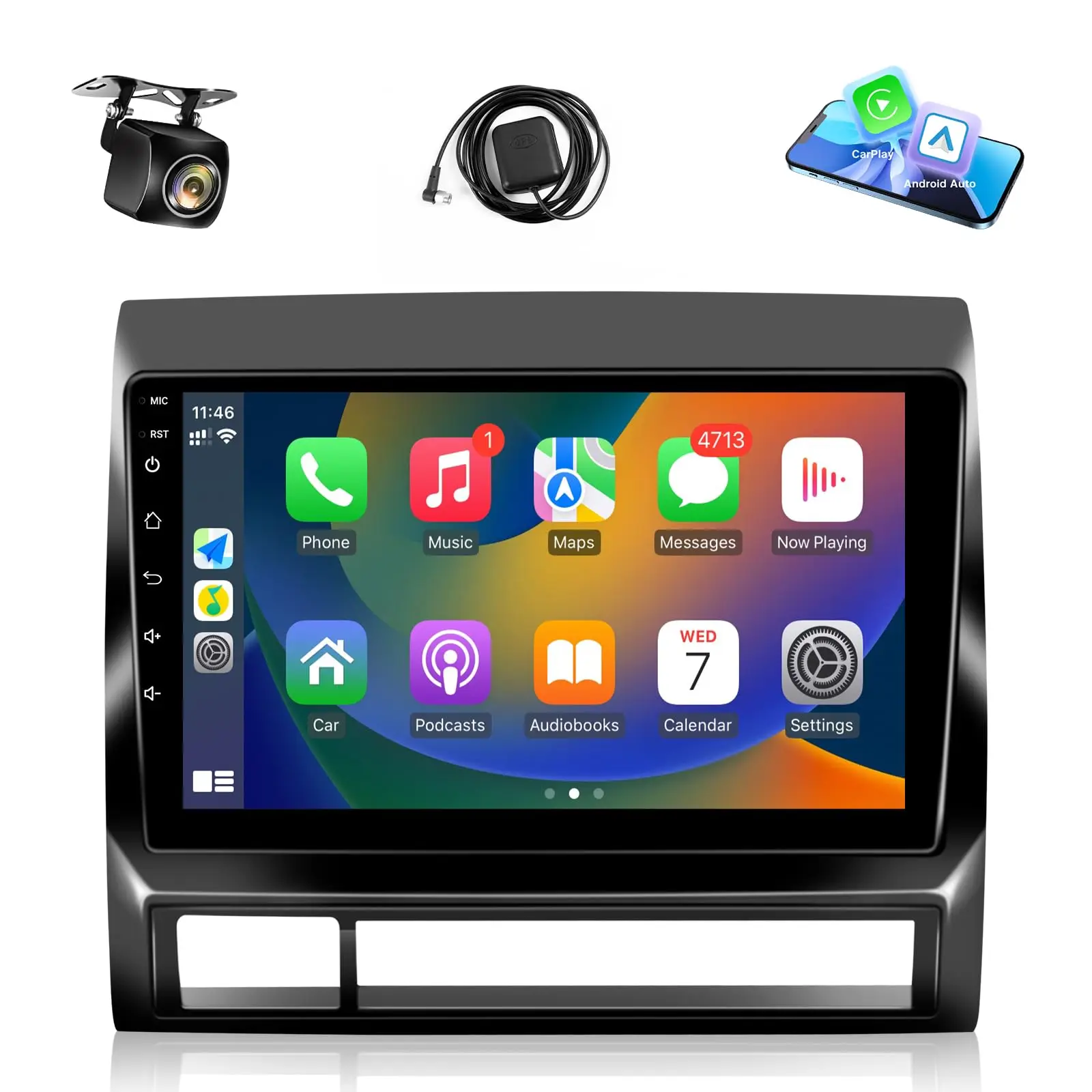 9 Inch Car Radio Stereo for Toyota Tacoma 2005 2006 2007 2008 2009 2010 2011 2012 2013 2014 2015 WiFi/Wireless CarPlay/Android