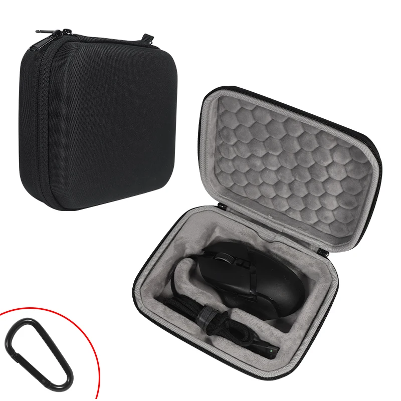 Zipper EVA Hard Earphone Pouch Carry Case Storage Bag for RAZER BASILISK V2 / Ultimate Version Mouse Protective Bag