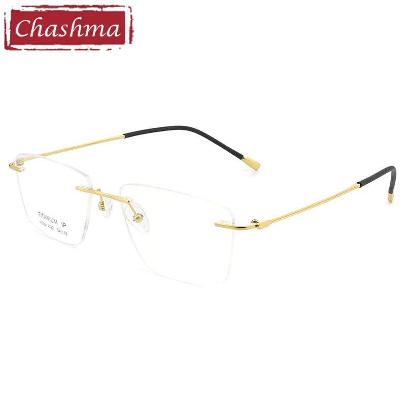 Chashma Eyeglasses Frames Men Pure Titanium 8 g Ultra Lightweight Women Optical Eyewear Glasses for Prescription Lenses Gafas