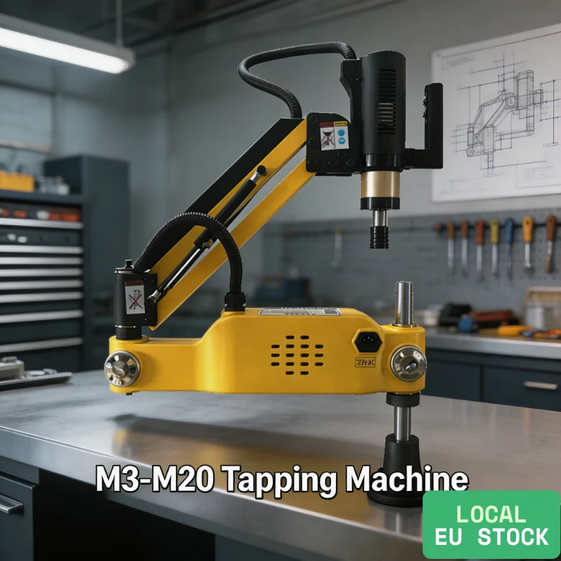 Servo-Elektrischer Gewindeschneider M3-M20 mit einfachem Arm, Gewindeschneidmaschine, ISO-Spannzangen, Metallbohrer, EU-Lokalversand
