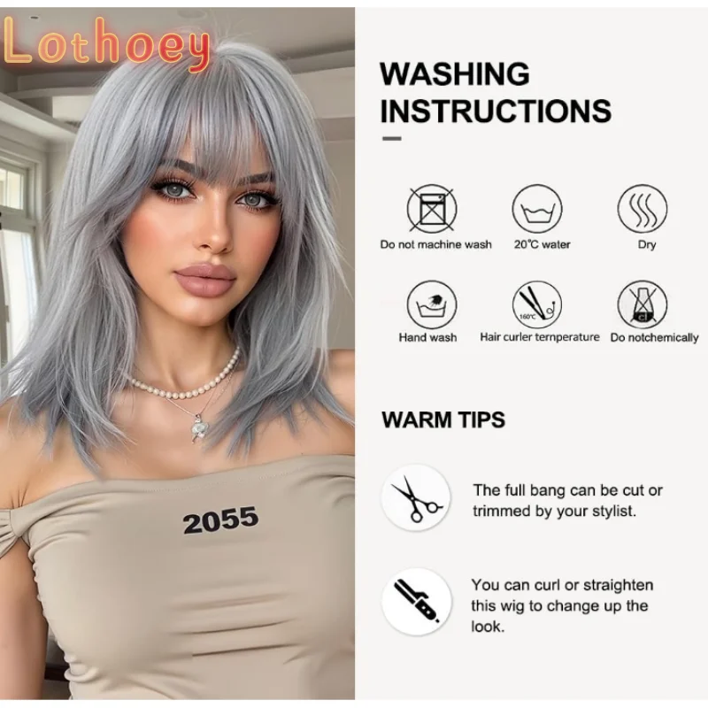 شعر مستعار بوب أشقر مع غرة، شعر مستعار قصير مستقيم للنساء، باروكات شعر دانتيل أمامي، شعر مستعار كوسبلاي للاستخدام اليومي للحفلات