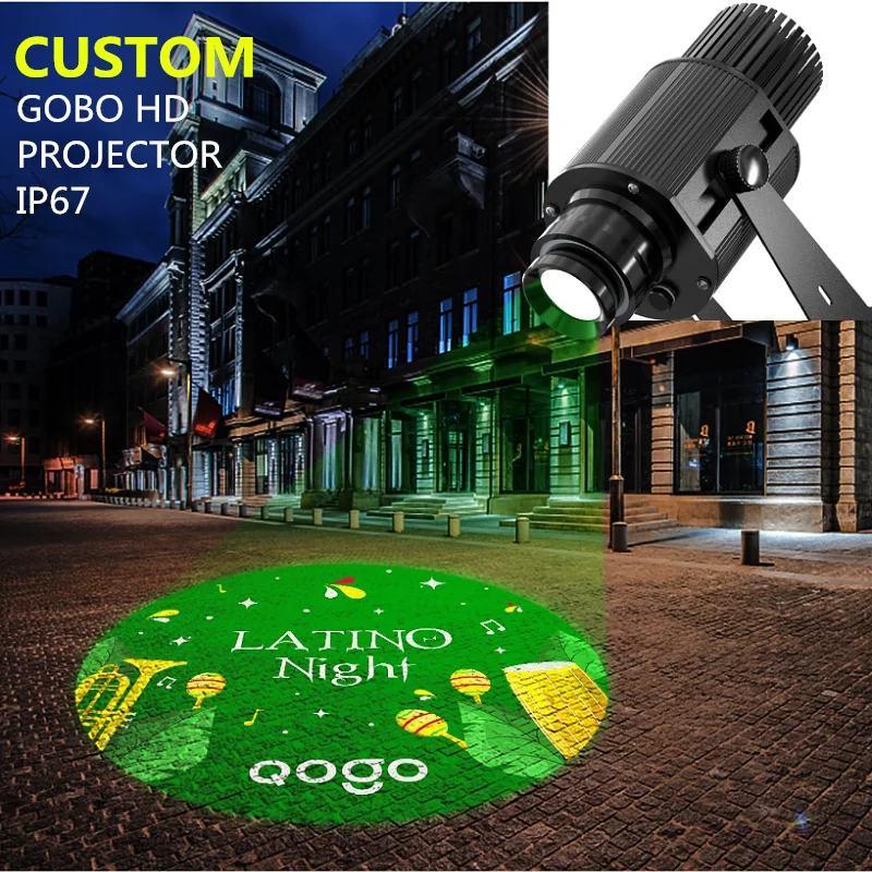 Custom Projection Light Led HD Projector Indoor Outdoor Ip67 Waterproof Rotating Advertising Image For Floor Business