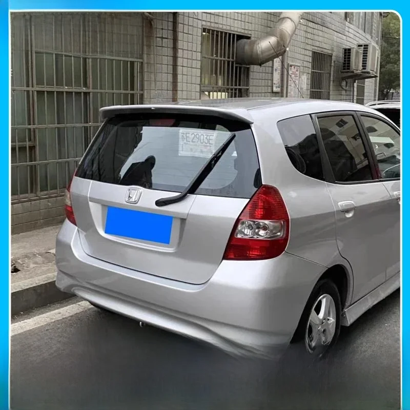 Gebruik Voor Honda Jazz Fit 2004-2007 Jaar Dakspoiler ABS Plastic Carbon Fiber Look Kofferbak Vleugel auto Body Kit Accessoires - afbeelding 2