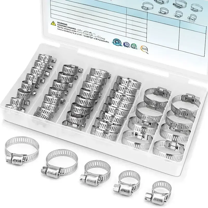 Jeu de colliers de serrage pour tuyaux, intercooleurs, plomberie, Tubes et conduites de carburant, 40 pièces, pour tuyaux, refroidisseurs, plomberie, Tubes et conduits de carburant (1/4 à 1-1/8