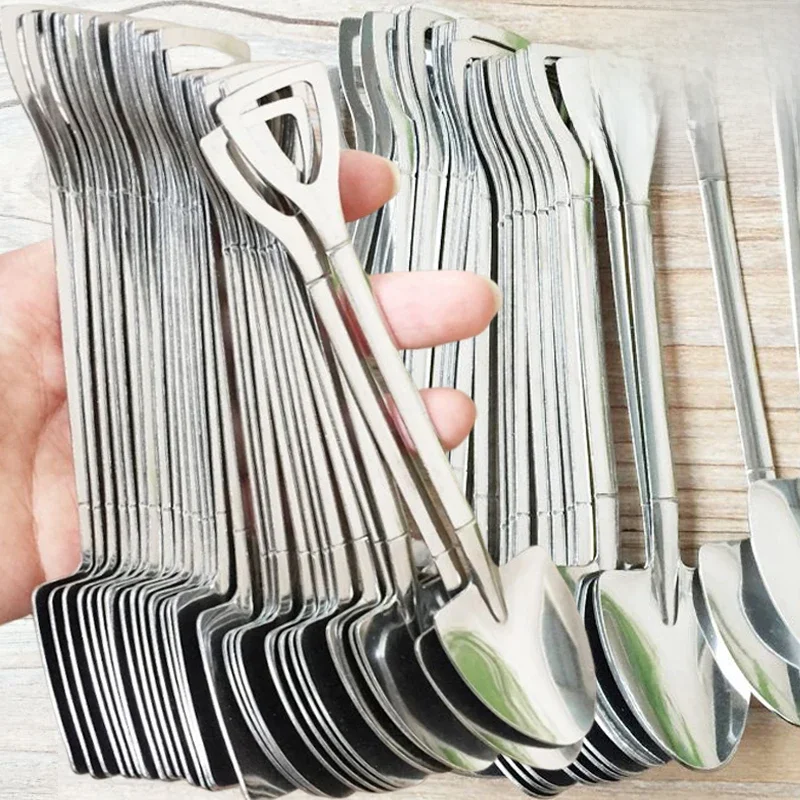 Cuillères à pelle créatives pour café, en acier inoxydable, pour crème glacée, Dessert, pastèque, ensemble de vaisselle de cuisine, 1/8 pièces