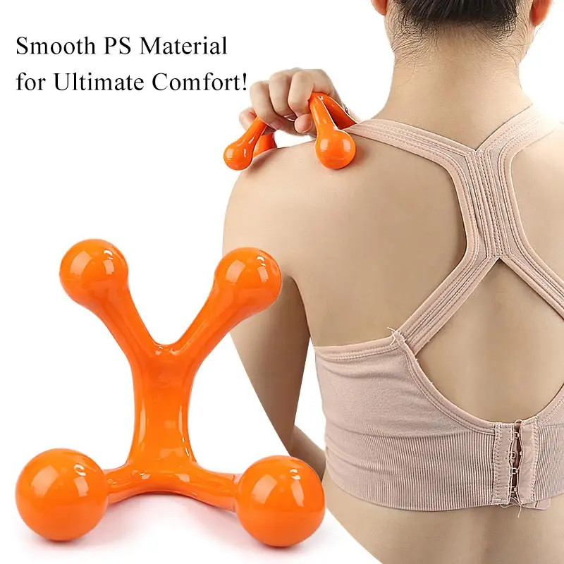 Massaggiatore per il corpo portatile massaggiatore a punto di innesco a 4 punti per spalle collo digitopressione per la schiena rilassamento muscolare massaggio a forma di arco