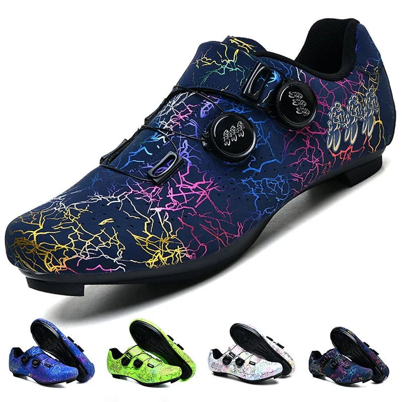 AliExpress NONE New Professional Cycling Shoes Men Locking Booster Shoes Breathable Double Knob Buckle Women SPD Hard-Soled Road Cycling Shoes