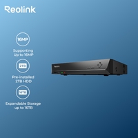 Reolink 4K 8CH Human/Car Detecion NVR for 4MP/5MP/12MP/16MP IP Security Camera H.265 Format 24/7 Recording NVR 2TB HDD Built-in