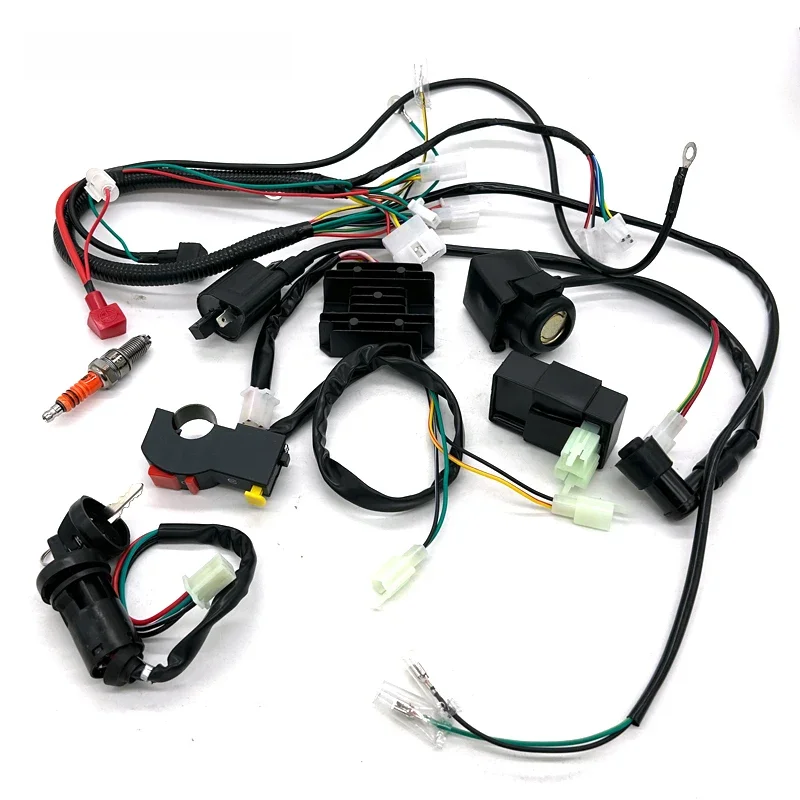AliExpress ATVUTV MOTO Complete Electrics Wiring Harness Spark Plug CDI Ignition Coil Kit For Chinese Dirt Bike 125cc-250cc ATV UTV Quad Go Kart