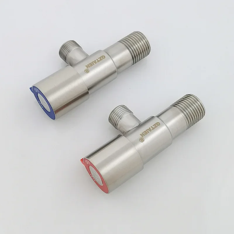 Vanne d'angle 1/2 entrée 3/8 sortie vanne d'arrêt d'angle contrôle vanne d'arrêt d'eau pour tuyaux d'eau robinet vanne de toilette