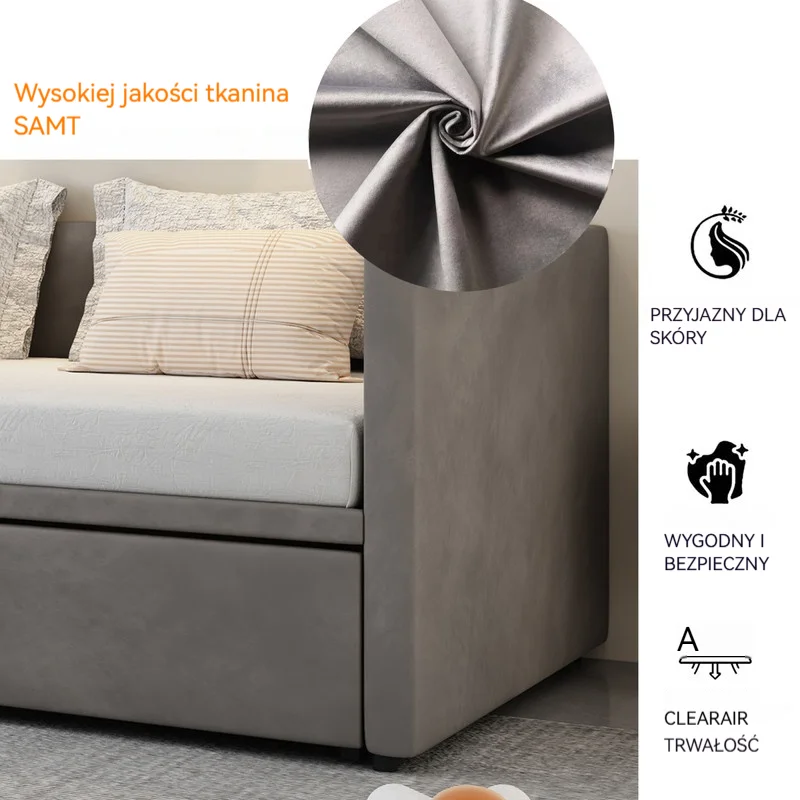 Uitschuifbaar bed met bekleding 90/180x200 cm - Dubbele fluwelen slaapbank - Slaapbank - Woonkamer en slaapkamer