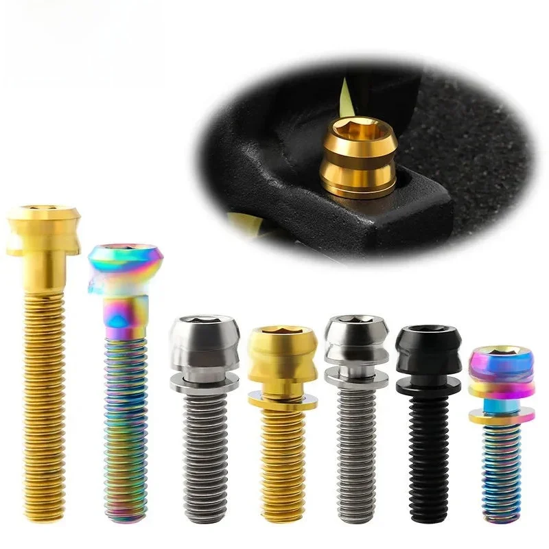 AliExpress MUQZI Titanium Screws Bicycle M5x15 17 19MM M6x17 19 30 35MM Bike Headset Top Cap Bolt Stem Screw Brake Caliper Screw