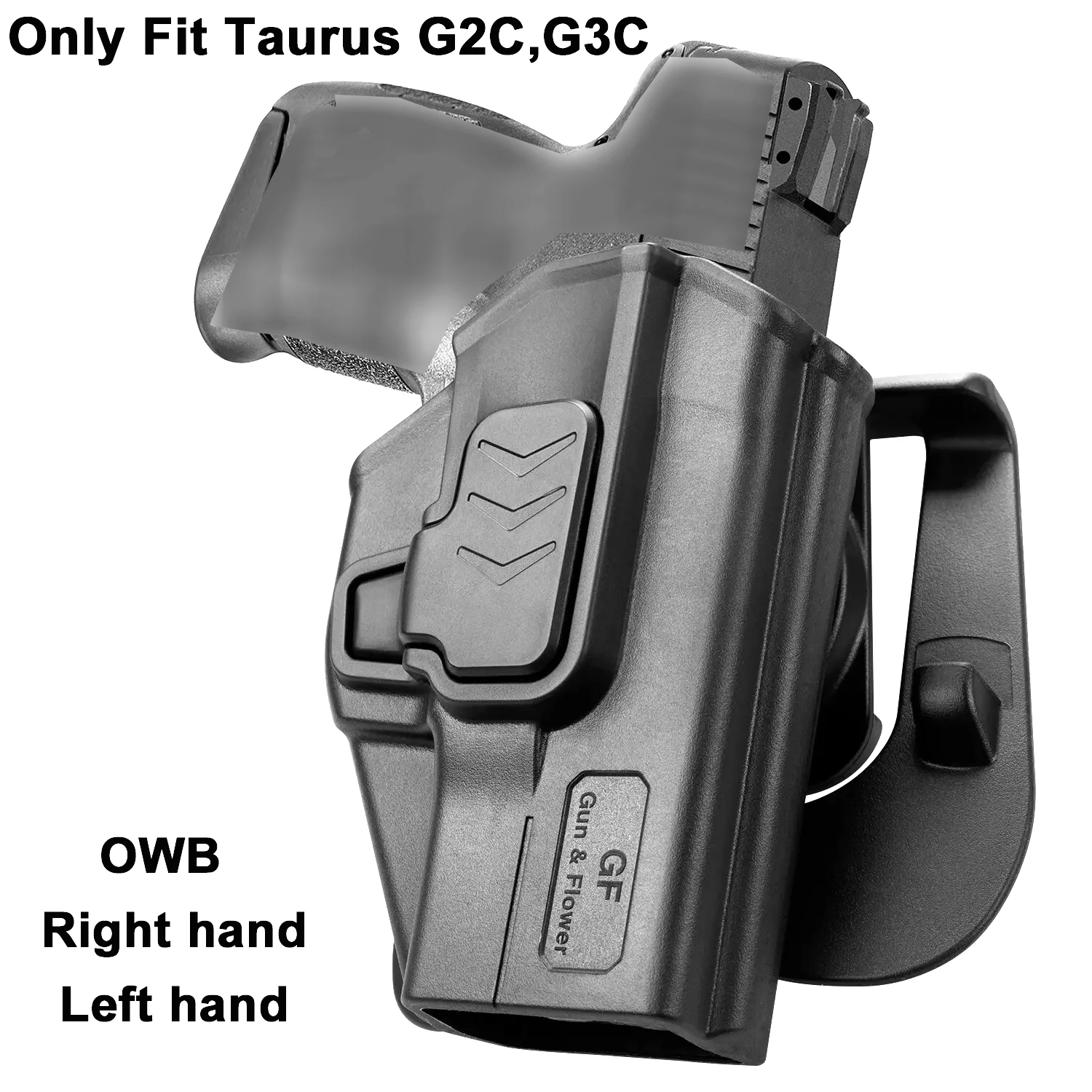 

Only Fit Taurus G2C/G3C,PT111 Holster,Level II Retention Polymer Paddle Concealment,OWB Pistol Holder Case Cover,Right-Left Hand