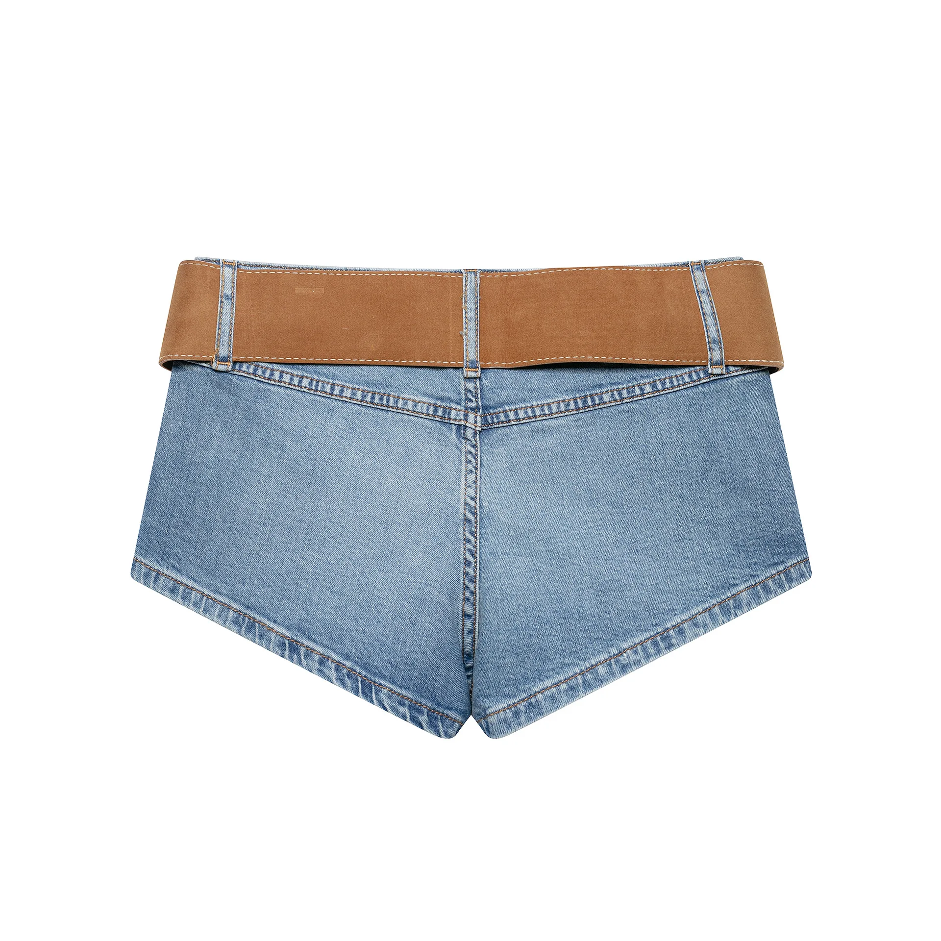 Y2K Low Waist Denim Shorts Women Summer Wide Belt Sexy Micro Mini Jeans Shorts Vintage Streetwear Clubwear Short Feminino - view 2