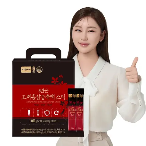 정원삼 6년근 고려홍삼 농축액스틱 100포 1박스