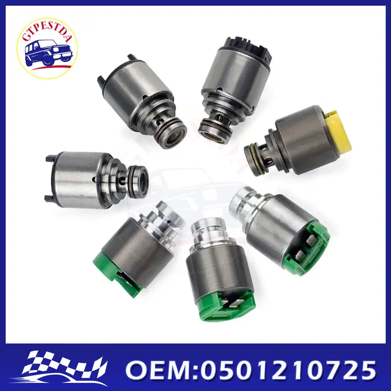 

7PCS 5HP19 ZF5HP19 ZF1060298035 Transmission Solenoid Valve Kit For VW BMW Audi A6 A8 S4 S6 0501210725 01V927333C 01V321359