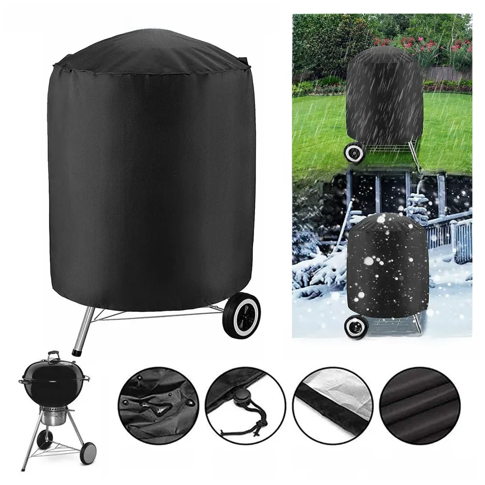 Housse de protection pour barbecue, couverture de protection pour four d'extérieur, en tissu Oxford, rond, pour meubles, 20 tailles