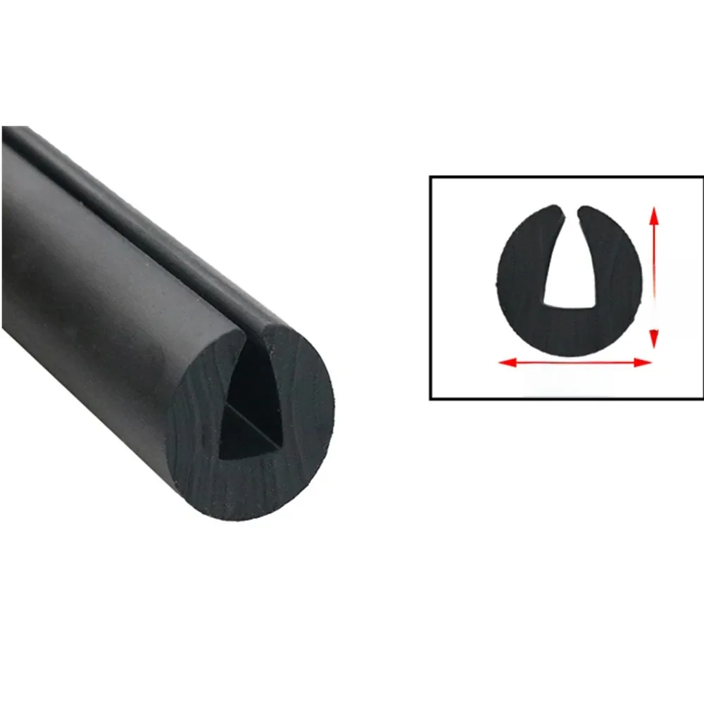 Bancs de bordure en caoutchouc en forme de U, bande de protection en verre noir, feuille de bordure de table, anti-collision