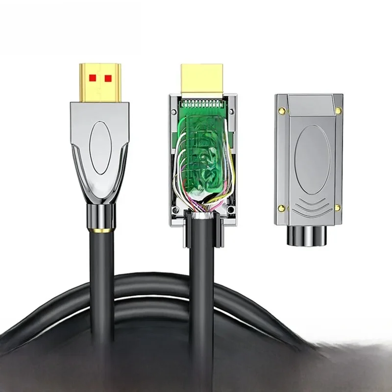 Zgodny z HDMI przewód HD 2.0 wersja 24AWG/26AWG DIY rozproszona linia 4K wbudowany wystrój spawanie bezpłatna głowica HIFI kabel inżynieryjny — zdjęcie 2