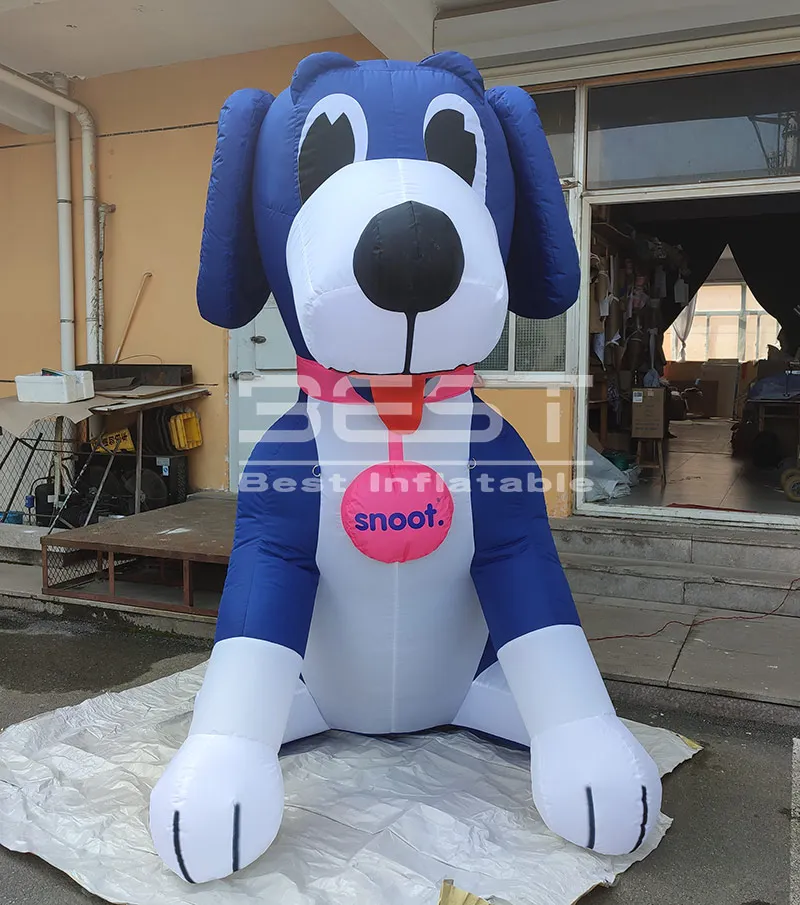 

2.4m Custom Wonderful Giant Inflatable blue Balloon Dog Model For Park Decoration